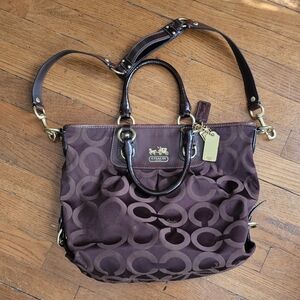 Brown Signature Coach Bag